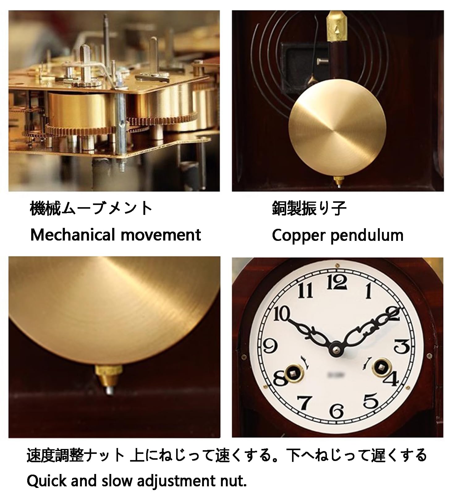 Amazon.co.jp: レトロな置時計、祖父時計卓上時計、木製マントル Amazon.co.jp: レトロな置時計、祖父時計卓上時計、木製マントル